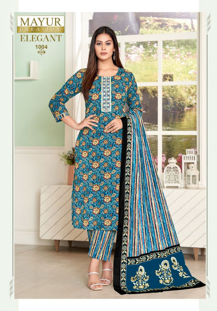 Mayur Elegant Vol 1 Printed Cotton Dress Material Catalog
